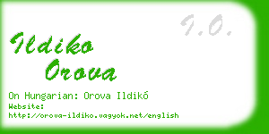 ildiko orova business card