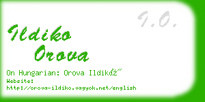 ildiko orova business card